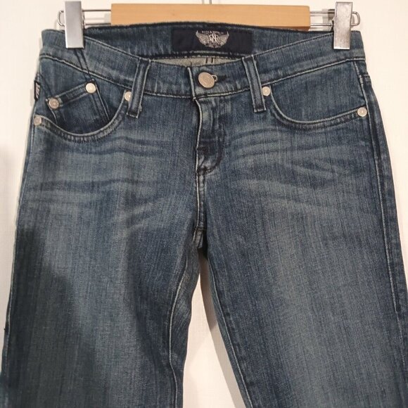 Rock & Republic Jeans Women's 26 Bootcut Kasandra Low Rise Embroidered 30x29.5 - Picture 4 of 8